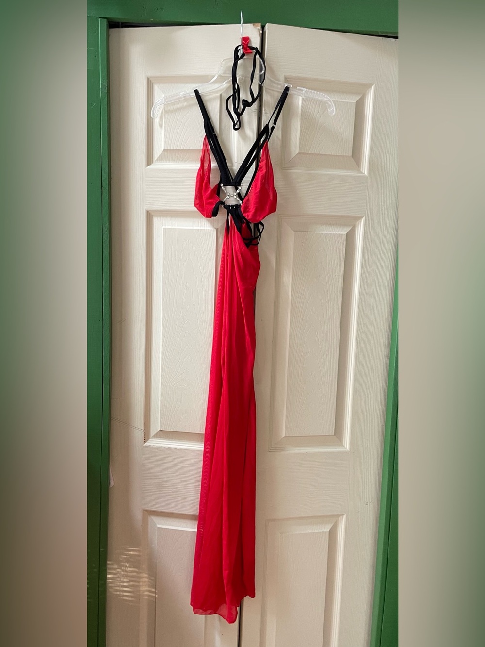 Red and Black Strappy Intimate Wear